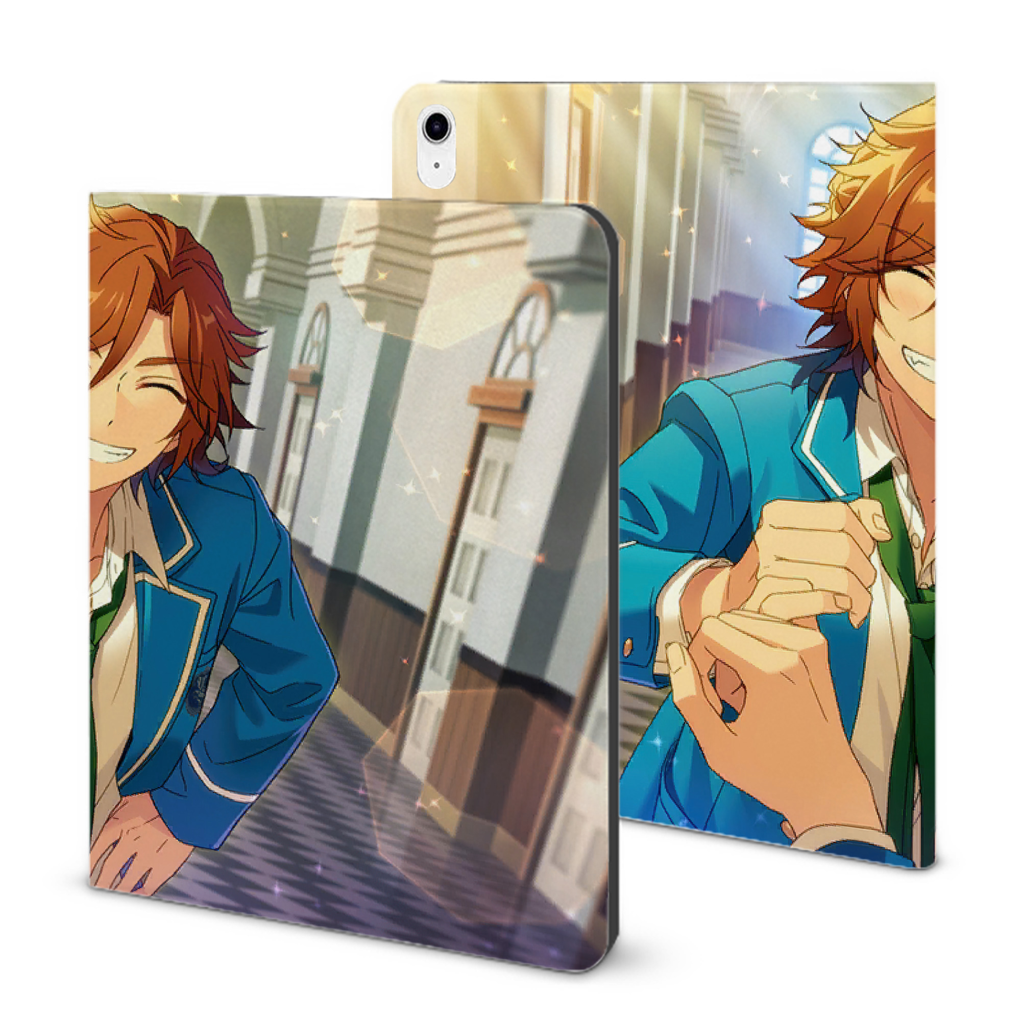 （画像用） あんさんぶるスターズ! Ensemble Stars IPad ケース ブック型 PUレザー TPU 耐衝撃 軽量 薄型 ペン収納なし 全面保護 IPad 各モデル対応